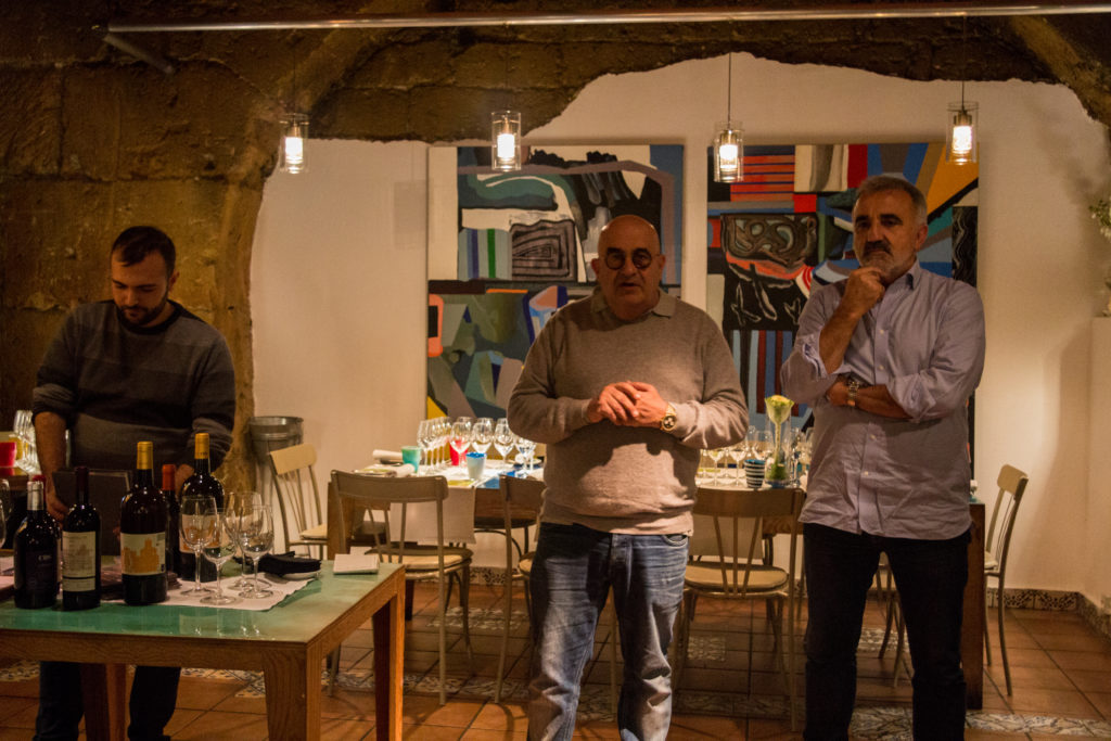 La cena NOTOFF con il menu invernale di Gioacchino Gaglio al Gagini insieme ai vini AZIENDA AGRICOLA COS - saporite 